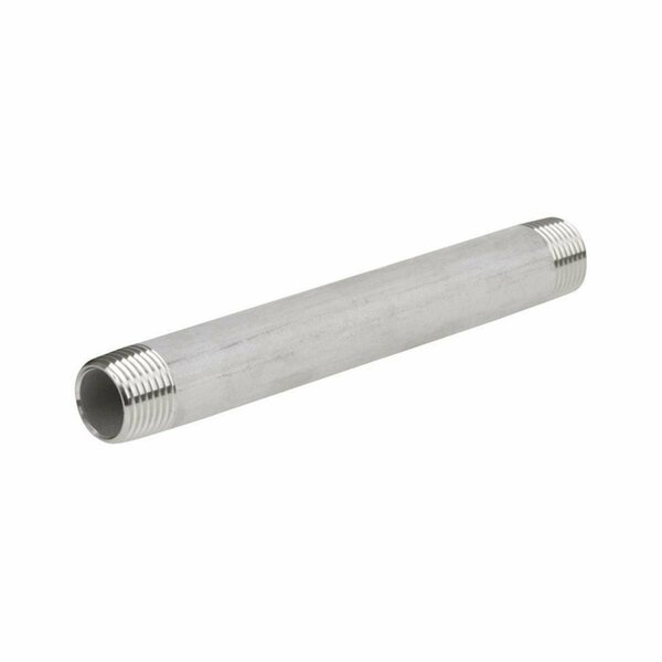 Tool Time 1.25 in. MPT x 1.25 in. Dia. x 3 in. MPT Stainless Steel Pipe Nipple TO1676086